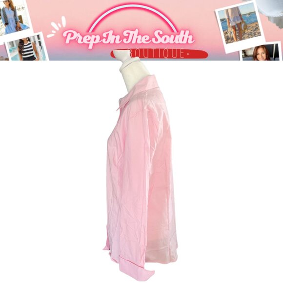 Beautiful Esabel C. Pink Button Down Dress Shirt NWT M - Picture 8 of 12